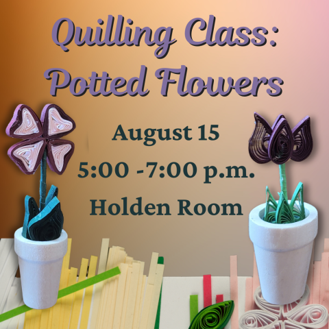 Potted quilled flowers