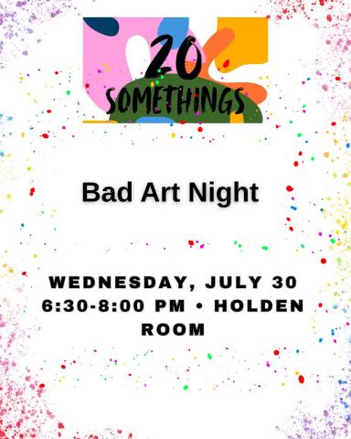 Splattered paint with twenty somethings logo