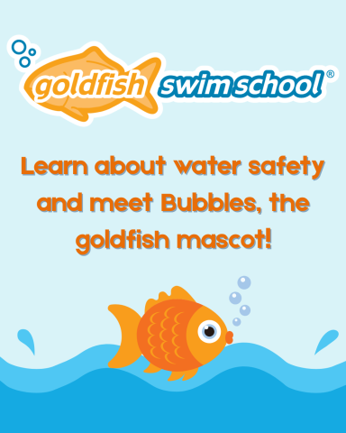 Cartoon goldfish in water