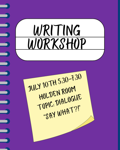 Purple background with post it note