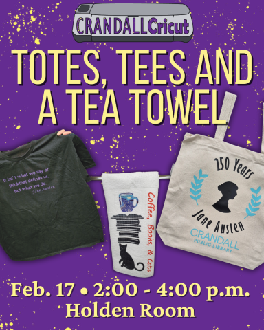 Crandall Cricut T shirt and tote bag