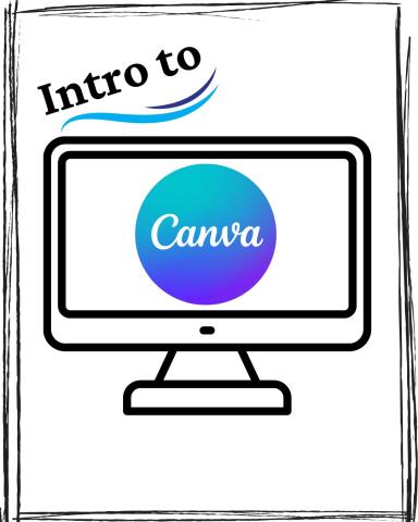 computer with canva logo