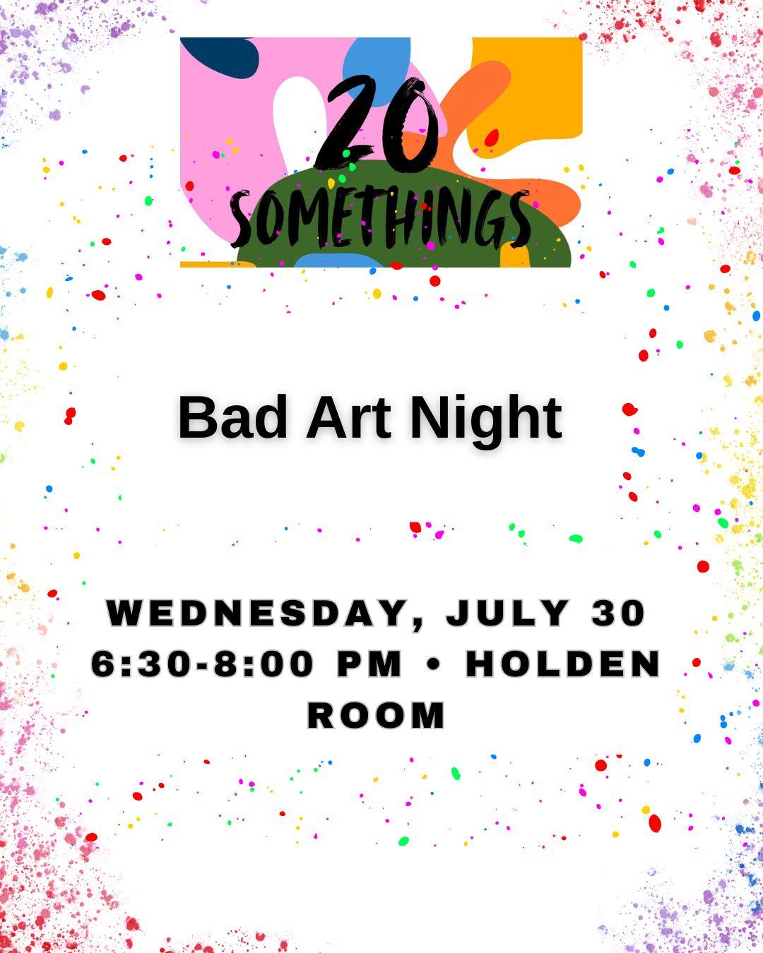 Splattered paint with twenty somethings logo