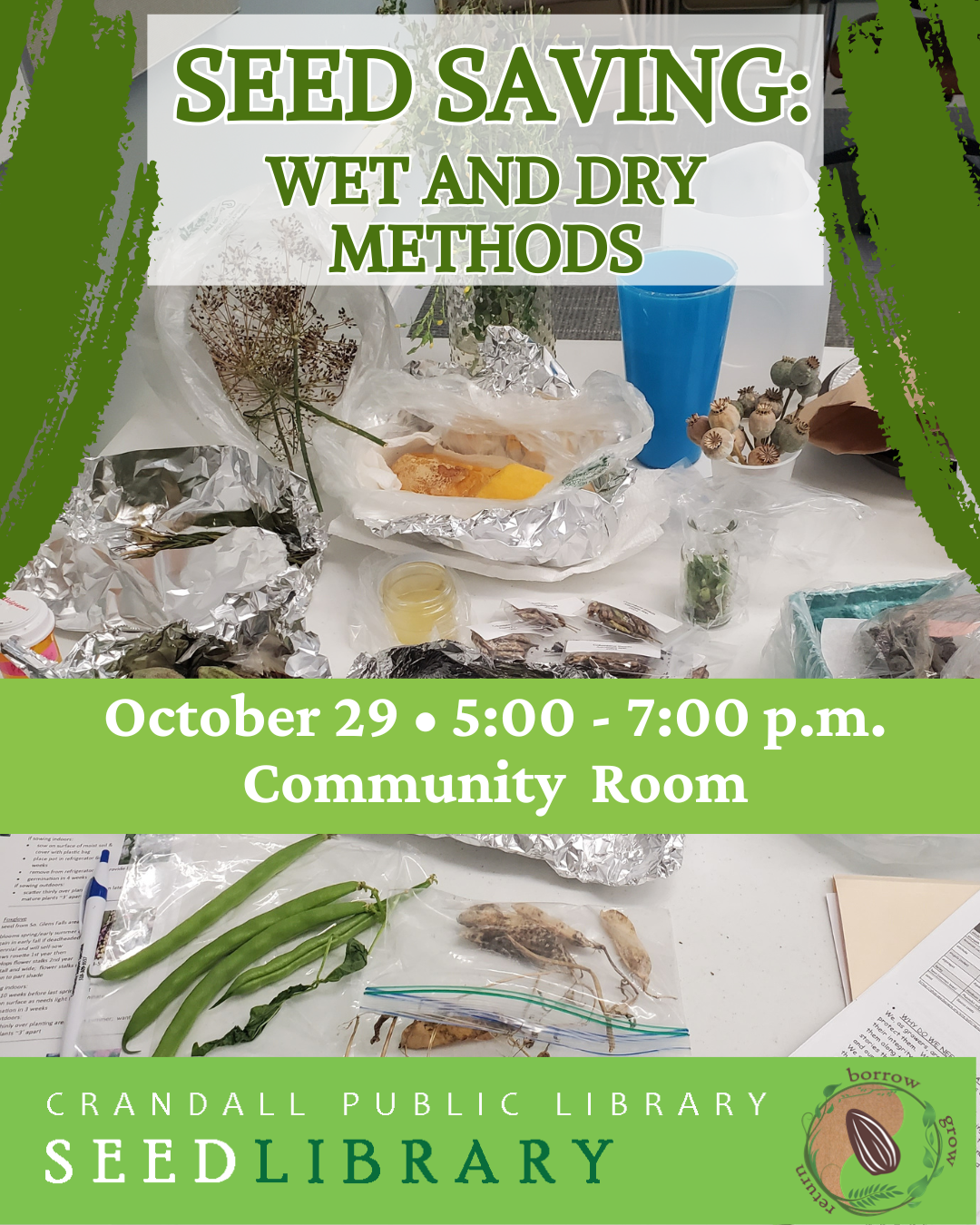 Seed Saving wet and dry